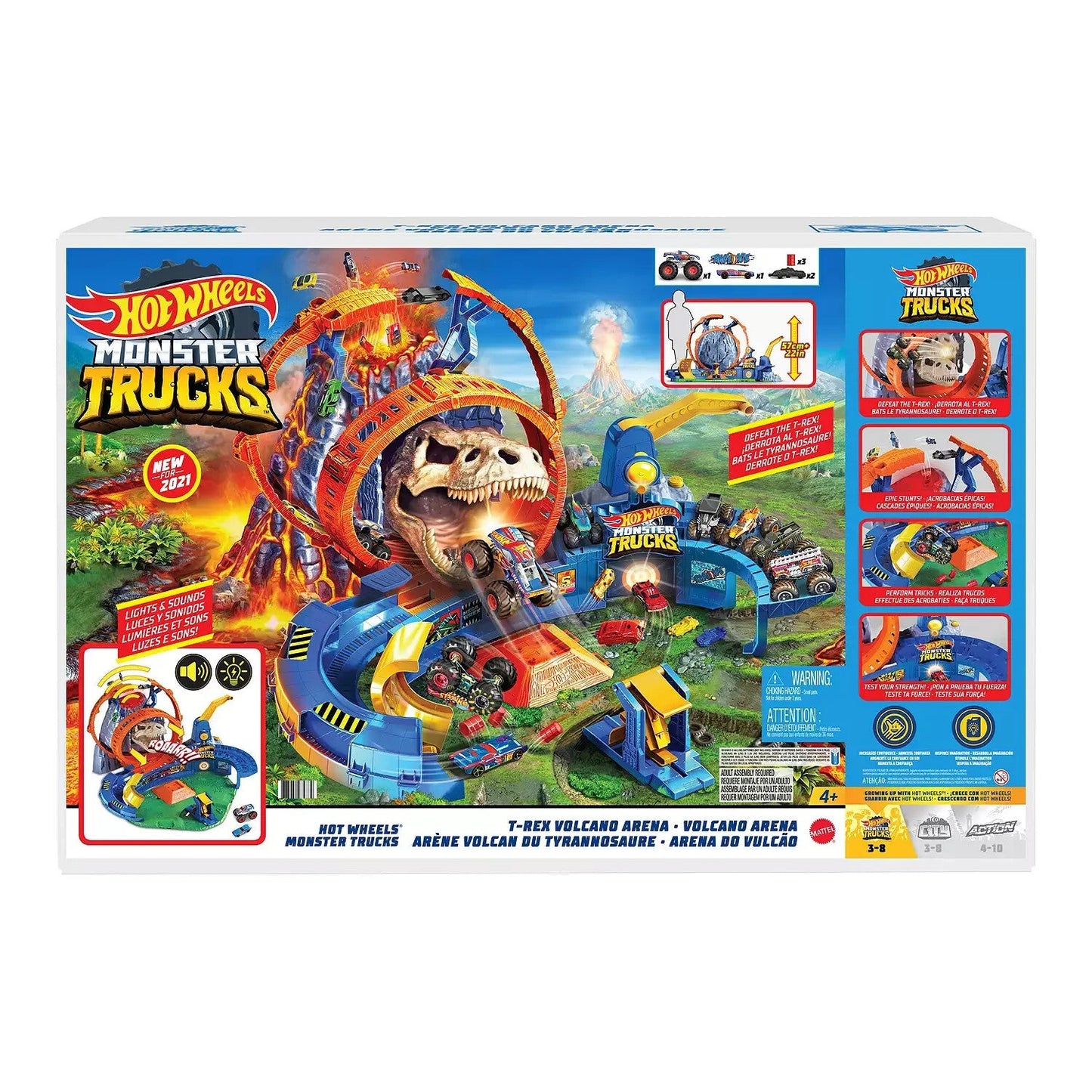 Hot Wheels T Rex volcano arena
