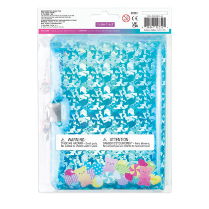Make it Real - Bubble Gum Glitter Locking Journal with Pen