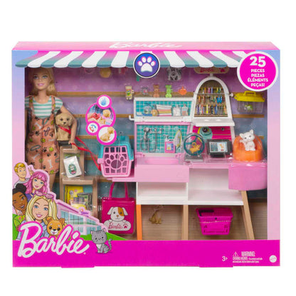 Barbie - Doll And Pet Boutique Playset With 4 Pets And Accessories